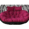 Wan-b 2 Seater Egg Chair Swing Cushion Outdoor, Hanging Hammock Chair Cushion Replacement, Washable Thick Large Wicker Swing Chair, Waterproof, G