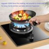 Wgwioo Gas Stoves, Tempered Glass Single Burners Stove, Kitchen Natural Gas/Liquefied Gas Stove Household, Kitchen Integrated Cooktops Cooker,nat