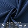 WELTRXE Rectangular Tablecloth Water Resistant Polyester Checkered Table Cloth Dining Table Cover for Home Restaurant Party Buffet Picnic, Navy B
