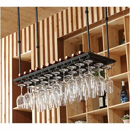 Ceiling Wine Rack Vintage Wrought Iron Wine Rack Glass Wine Glass Holder Household Goblet Rack - Restaurant Kitchen Bar Decoration Storage Rack A