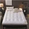 Traditional Mattress Futon Topper, Soft Thick Tatami Mattress, Folding Upholstered Pad Single Double Comfy Sleeping Mat Japanese Roll Up Guest Ma