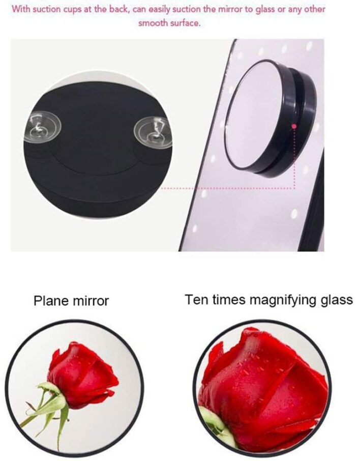 BTORER 5X Magnifying Makeup Mirror, Round Mirror Detachable 2 Suction Cups Use for Makeup Application - Tweezing – and Blackhead/Blemish Removal