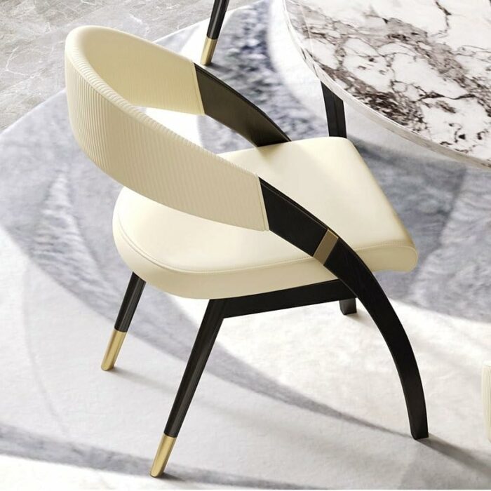 LXXSH Comfortable Dinning Chair Home Bedroom Dining Chairs Designer Kitchen Household Items (Color : Argento, Size : 52 * 60 * 83cm)