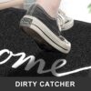 comfoyar Dirt Trapper Door Mat, Non Slip PVC Durable Washable Front Doormat for Indoor and Outdoor, Welcome Hello Barrier Mat for Entrance Back D