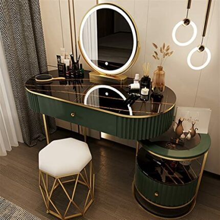 BVDSG Lightweight Vanity Storage Cabinet Integrated Bedroom Small Apartment Multifunctional (Color : Argento, Size : Light Grey)