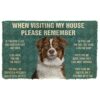 Agriism Door Mat Indoor Entrance Porch Welcome Funny Non Slip Rugs Please Remember Rottweiler Dog's House Rules Doormat Personalized Gifts Home D