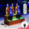 B4Life Liquor Bar Bottle Display Shelf, 2 Tier Real Wood Bar Shelves for Liquor Bottles, Bar Shelf for Liquor, Liquor Shelf for Home Bar Liquor S