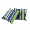 2 Pack 45x45 Pillow Cushions by Inspired Home Living - Blue and Green Striped - Best Used For Hammocks, Hammock Chairs, Patio Swings - Indoor and