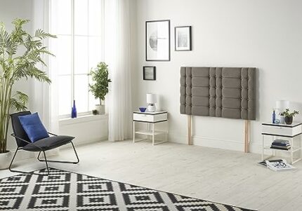 Somnior Beds Bed Centre Bliss Diamante Small Single 82cm Tweed Coffee Headboard With Wooden Struts