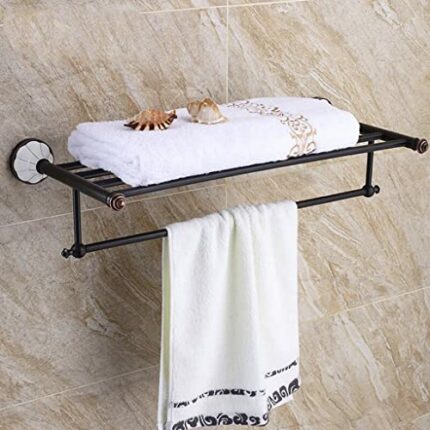 HIGOH Towel Racks, Bathroom Towel Rack Wall Mounted Towel Holder,Antique Copper Bath Towel Rack,All Copper Towel Holder,Bathroom Rack,Bathroom Ha