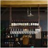 Ceiling Stylish Simplicity Wine Rack Simple Retro Wine Bottle Creative Display Decorative Goblet Wine Rack Restaurant Kitchen Bar Available Adjus