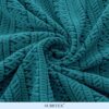 subrtex 1-Piece Striped Jacquard Sofa Slipcover, Spandex Stretch Couch Sofa Cover, Washable Furniture Protector for Living Room (3 Seaters, Blue)