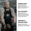 AQF Arm Blaster for Biceps Triceps – Weight Lifting Arms Training Bomber Curl Isolator - Contoured and Adjustable Strap with Padded Neck Brace Gy