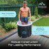 The Arctic Pod Portable Ice Bath Outdoor Tub - 80 x 80 x 72 cm 360L 2.7 kgs Cold Plunge Tub - Round Pool Inflatable Ice Bath Tub for Recovery, Fr