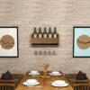 wine rack Solid Wood Wine Rack, Wall Living Room Shelf, Stemware Wine Glass Rack, Modern Minimalist Living Room Dining Room Decoration Rack， Rust