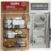 DECOHOME 3 Shelf Metal Hanging Shelves Organiser, Foldable Stackable Wardrobe Storage Shelves with 4 S-Hook, Wall Mounted Storage, Durable Storag