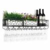 EYLINK Wine racks Black Wall-Mounted Industrial Hanging Wine Glass Racks Stemware Holder Decoration Shelf Organizer for Bars, Living Room, Kitche