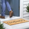 Barnyard Designs 'Welcome' Doormat, Indoor/Outdoor Non-Slip Rug, Front Door Welcome Mat for Outside Porch Entrance, Home Entryway Farmhouse Decor