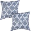 3E Home Cushion Covers Waterproof 18x18 Inch Set of 2 Decorative Outdoor Throw Pillow Covers Furniture Pillowcases for Garden Patio Balcony Bench