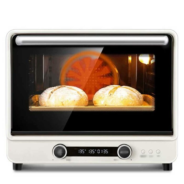 KKYKP Electric oven for baking Blast Stove Oven Household small pizza oven toaster oven bread baking ovens Fermentation oven (Color : White, Size