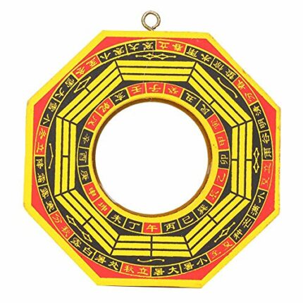 Bagua Mirror Ornament, Feng Shui Ornament Bagua Mirror Dent Convex Bagua Mirror Taoist Talisman for Home Decoration Business Ornament(4in/Concave