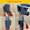 VANROUG Heavy Duty Patio Umbrella Holder,Patio Umbrella Stand Umbrella Clamp Mount Bracket for Deck Railing, Mount to Deck, Fences,Balcony or Out