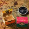 Taiyin 20 Pcs Unfinished Treasure Chest Box Small Wooden Box Mini Treasure Box with Locking Clasp Pirate Chest Party Favors for DIY Crafts Home D