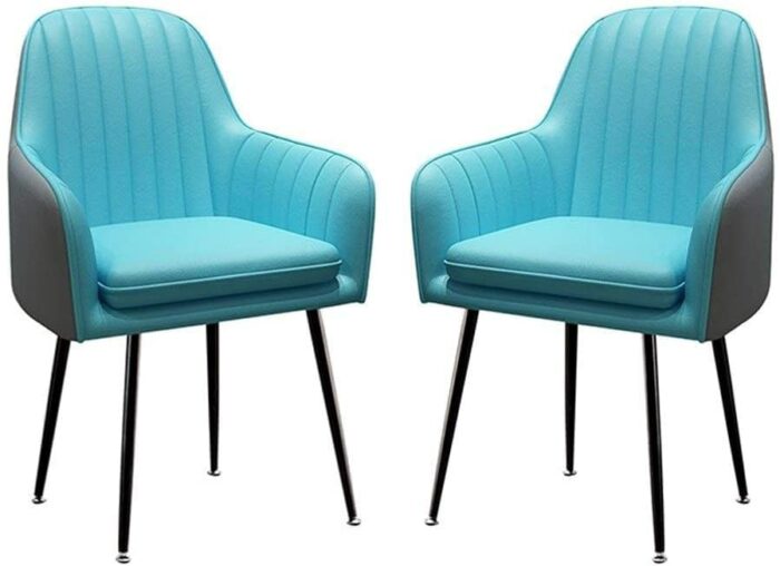 dining chair Kitchen Dining Chairs Set Office Business Chairs, Kitchen Side Modern Leather Dining Chair Armchair Anti-Slip Foot Pad Adjustable De