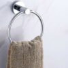 Towel Ring Silver, Towel Ring Stainless Steel Classic Towel Ring Round Shape Wall Mounted Essentials Accessories Bath Towel Ring for Kitchen and