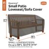 Classic Accessories Ravenna Garden Sofa Loveseat Cover, Dark Taupe/Mushroom/Espresso (147cm, Small)