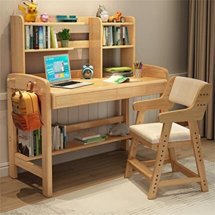 WALNUT Design Home Furniture Wooden Study Desk Office Desk With Storage Book Own Wooden Adjustable (Color : D, Size : 120cm)