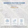 4 Inch Memory Foam Mattress Topper Bamboo Cover - Full