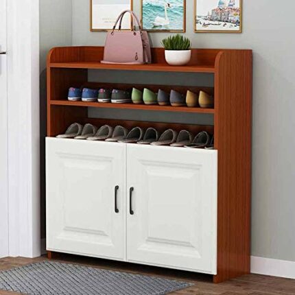 TJLSS Shoe Rack Shelf Console Cabinet Simple Multi-layer Large Capacity Shoe Cabinet Storage Cabinet Wooden Shoes (Color : 3-pack)