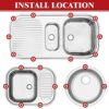 VILLCASE 10pcs Sink Bow Mounting Clips Arc Shaped Kitchen Sink Dish Bowl Adjustable Perforating Screws Sink Accessories (50 * 25 * 18M)
