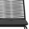vidaXL Garden Dining Set 7 Piece Outdoor Seating Patio Furniture Dining Set Table and Chair Lounge Seat Dinner Table Armchair Black