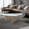 AVFORA HUANGXING - Modern And Stylish Large Round Solid Wood And Transparent Glass Dining Table