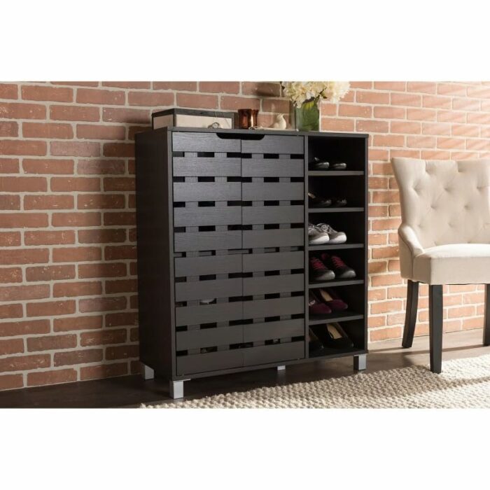 LUKEO Home Hall Corridor 2 Door Shoe Cabinet Shoe Storage Rack Shoe Cabinet Shoe Storage