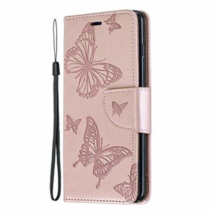 Xiaomi Redmi Note 12 4G Case, Wallet Flip Protective Cover Butterfly PU Leather Shockproof [Drop Protection] Bumper Skin Magnetic Kickstand Shell