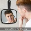 Brippo Hand Mirror, Large Handheld Mirror with Handle for Barber Haircut Salon, Shaving or Makeup, Hand Held Mirror for Vanity/Bathroom/Traval, R