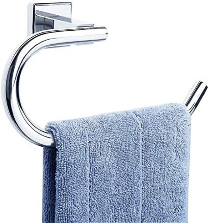 HIGOH Towel Racks, Bath Towel Holder,Bathroom Hand Towel,Bathroom Towel Bar,Toilet Paper Holder,Towel Holder Wall Mount,Polished Chrome,Brushed/C