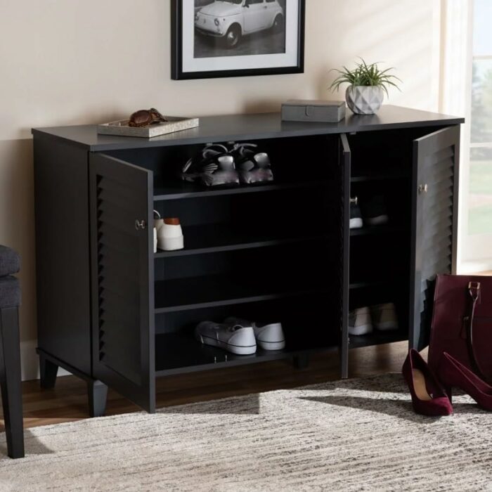 TJLSS Home Foyer Corridor Shoe Cabinet Finished Wooden Door Shoe Cabinet Entryway Shoe Storage Cabinet