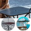 AIEX 2 Pcs Table Umbrella Hole Rings, Silicone Patio Table Umbrella Hole Plug, Soft Terrace Table Umbrella Wedge for Coffee Shop Milk Tea Shop Co