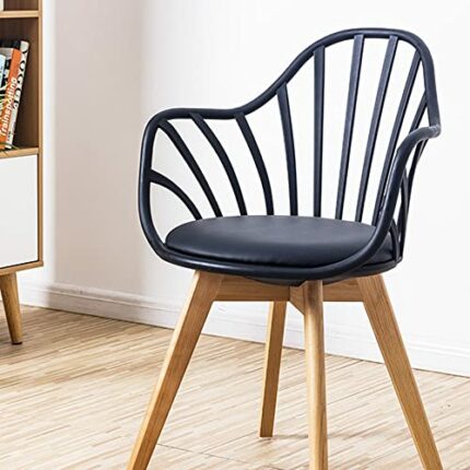 LIUZH Dining Room Chairs Backrest Armchair Living Room Plastic Folding Chair Dining Table Scandinavian Design Furniture (Color : 3-pack, Size : 1