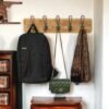 WRIGHTMART Rustic Wooden Coat Rack, Wall Mounted 5 Hook, Home Wall Décor, for Entryway, Kitchen, Bedroom, Bathroom, Hat, Towel, Backpack Hanger,