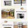 bimiti Vegetable Storage Rack 5 Tier Kitchen Trolley Basket on Wheel Metal Vegetable Rack Fruit Basket Trolley Utility Kitchen Storage Cart for k