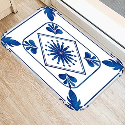 SDFGH Kitchen Entrance Door Mat Coral Velvet Carpet Doormat Colorful Indoor Floor Mats Anti-Slip Rug (Color : Argento, Size : 40 * 60cm)