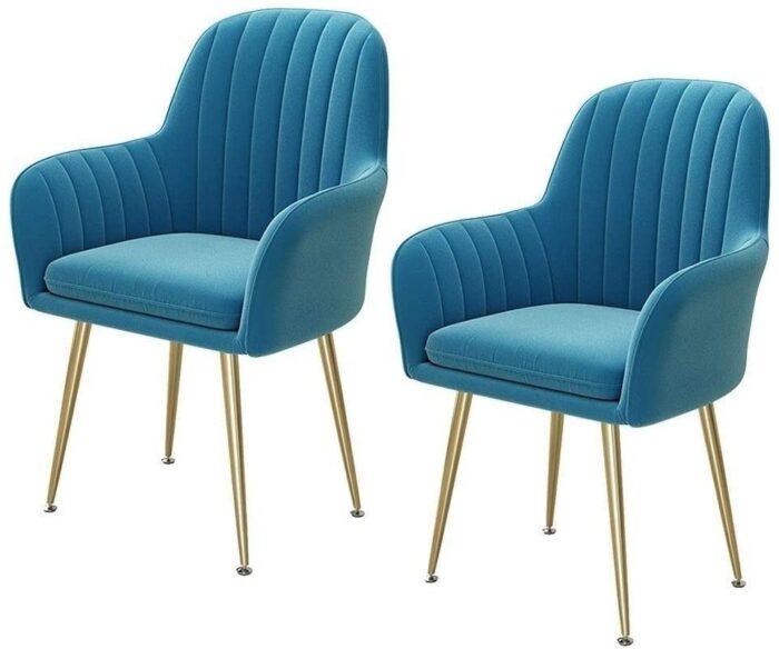 dining chair Office Reception Chairs Business Dining Chairs Set Kitchen Dining Chairs Soft Velvet Cushion Metal Anti-Skid Foot Cap Can Adjusted N