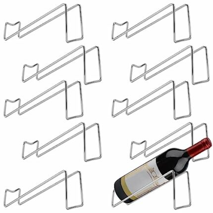 ZEONHAK 10 PCS 7.09 x 3.15 x 3.07 Inches Single Wine Bottle Holder, Single Wine Rack, Modern Single Wine Bottle Holder, Simple Design Wine Rack f