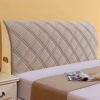 Stretch Headboard Cover, Velvet Soft Thicken Dustproof Quilted Headboard Decor Protector Cover, Machine Washable,Green,1.2m