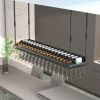 Wine Rack Ceiling Hanging Holder | Wine Bottles And Glass Goblets Stemware Storage Shelf Display Stand, for Under Cabinet Kitchen Bar Organizer S